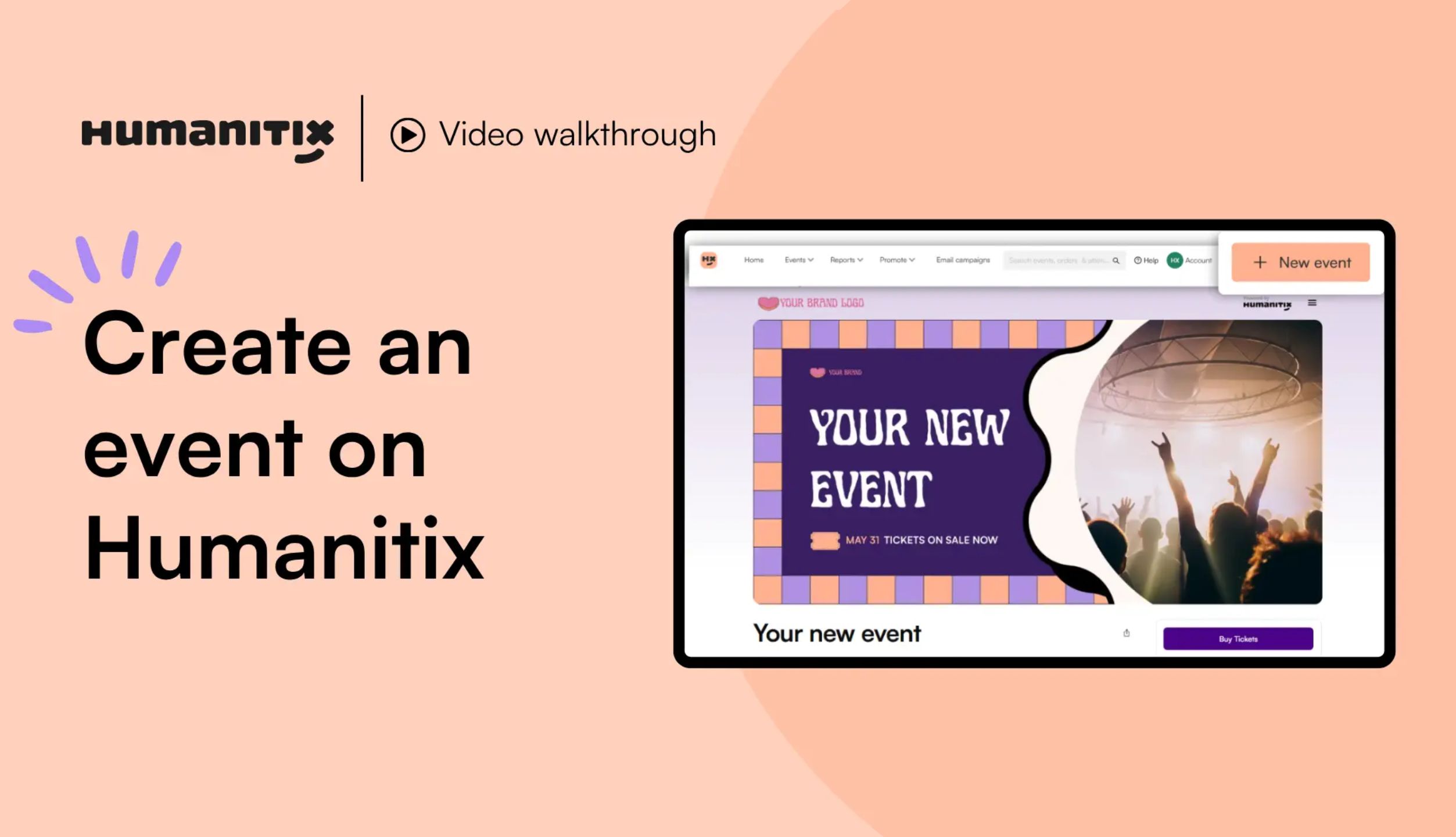 Create an event on Humanitix Descript